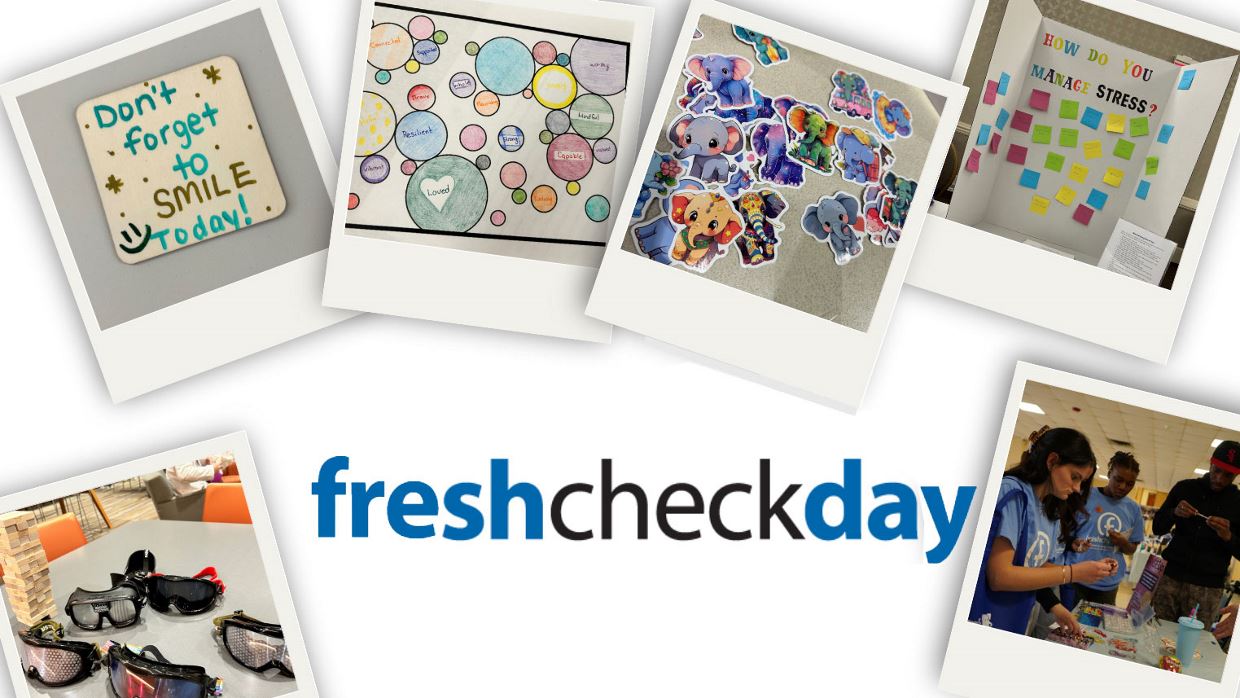 Polaroids with text overlay