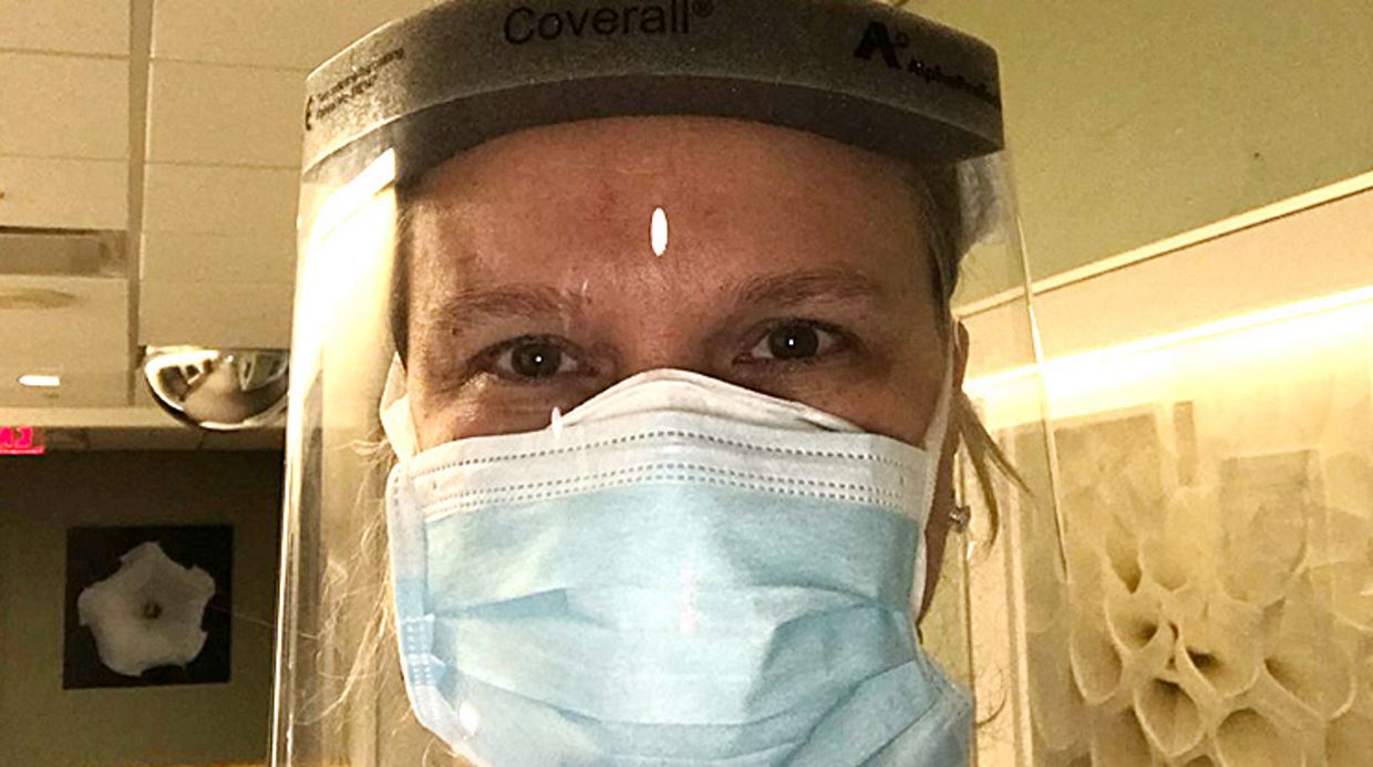 photo of Alicia Kelley in a mask, Director of Didactic Education and Assistant Professor in the MCPHS School of Physician Assistant Studies