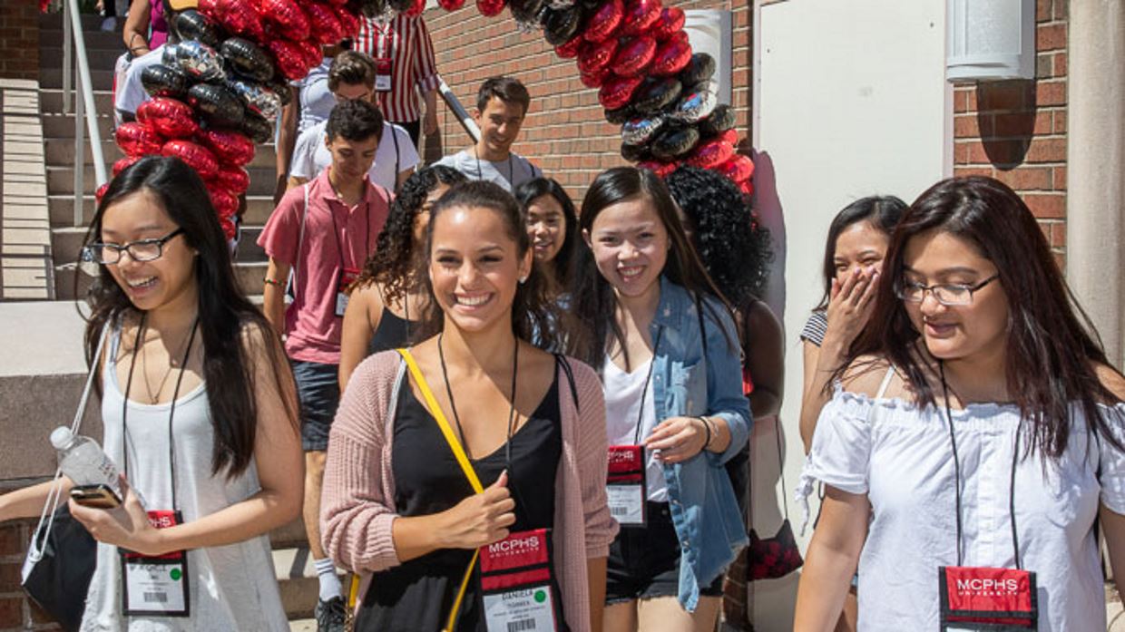 Students at orientation