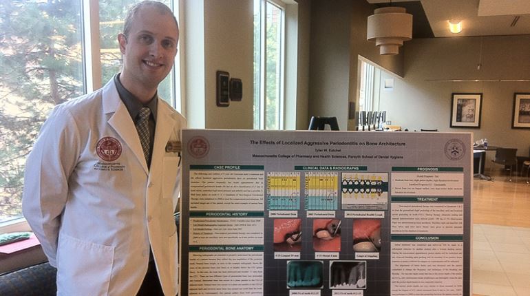 MCPHS Dental Hygiene student Tyler Eatchel